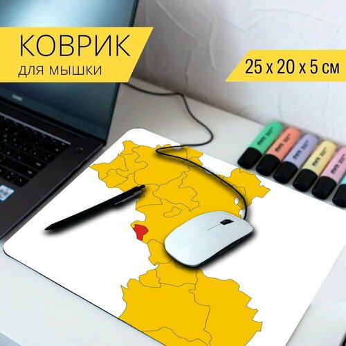 Коврик для мыши с принтом География, карта, италия 25x20см. коврик для мыши с принтом италия флаг карта 25x20см