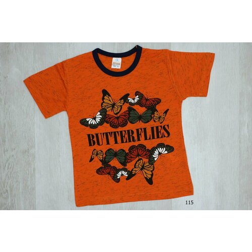 фото Футболка mimic, размер 110, оранжевый