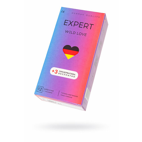 Презервативы точечно-ребристые EXPERT Wild Love Germany 15 шт. презервативы expert ribbed germany 12 шт ребристые