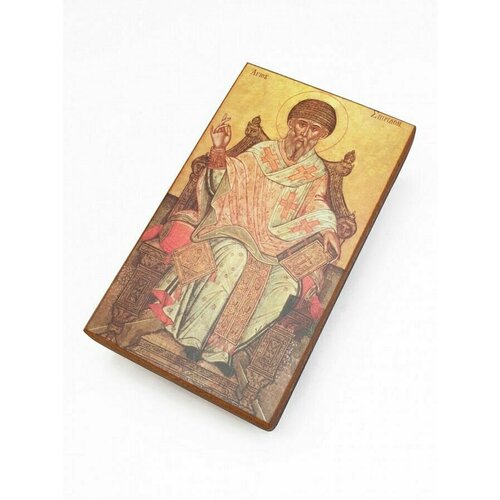 Икона Спиридон Тримифунтский, Святитель, под старину, 15х20 см