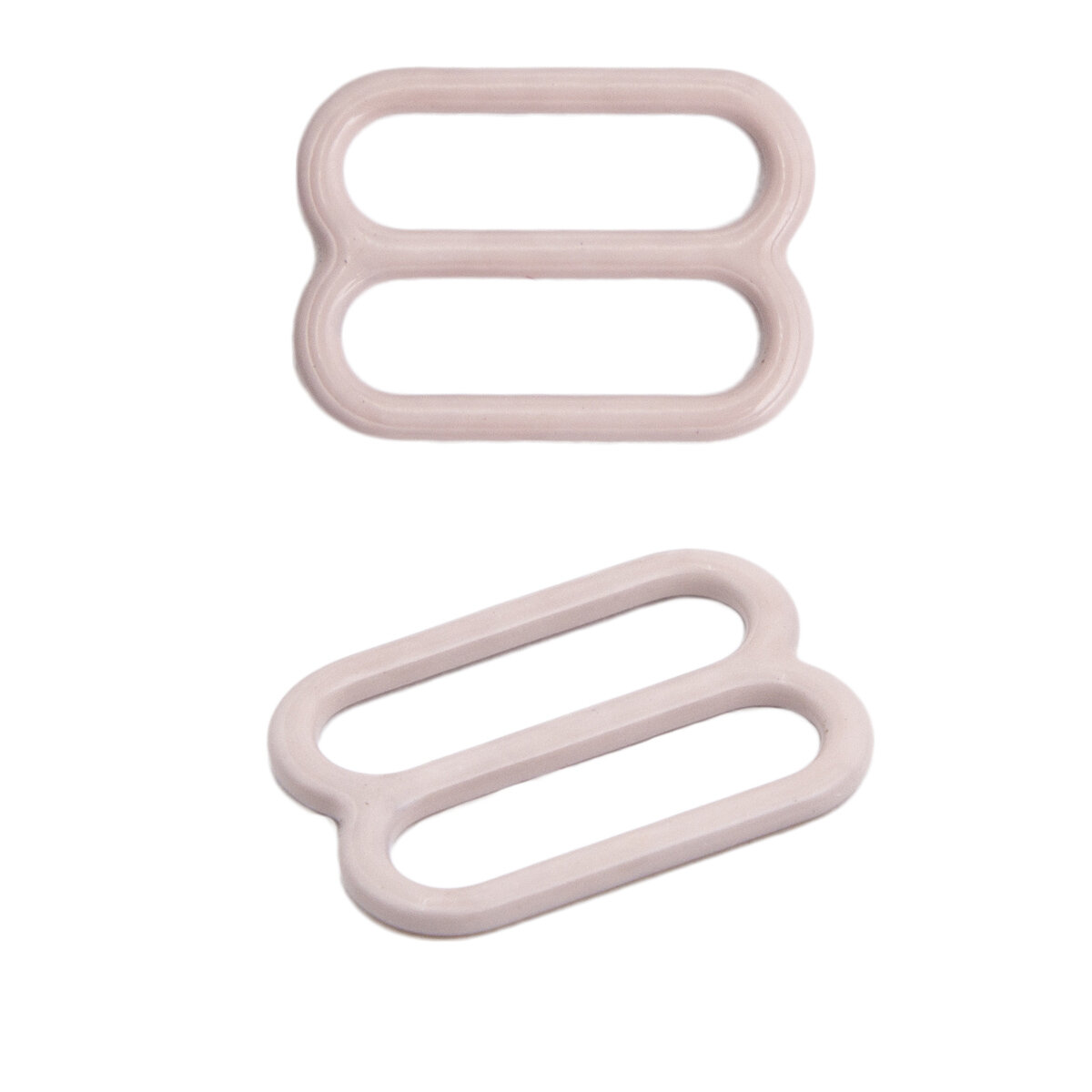 Регуляторы для бретелей 15 мм, 100 шт, металл/эмаль, Айрис (C344 пудровый)