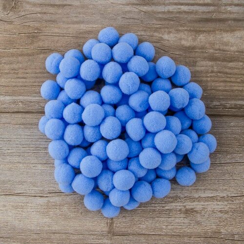 Помпоны декоративные PASSAN Россыпь, диаметр 20 мм, голубые, 100 шт