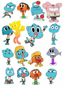 Наклейки Удивительный мир Гамбола, The Amazing World of Gumball №1,