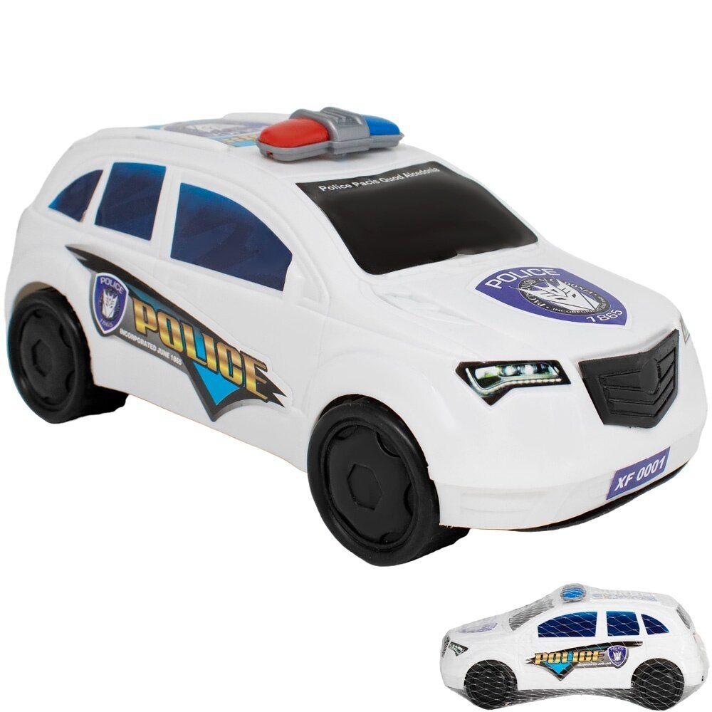Автомобиль InToys "Полиция" белый, легковой, пластик, пакет (Р-032-4)