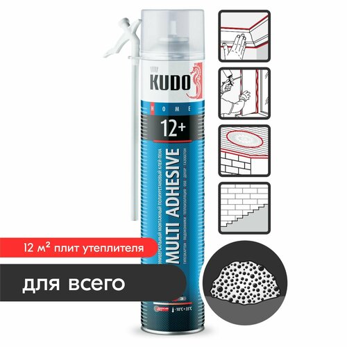Клей-пена KUDO HOME 12+ монтажный полиуретановый бытовой внесезонный