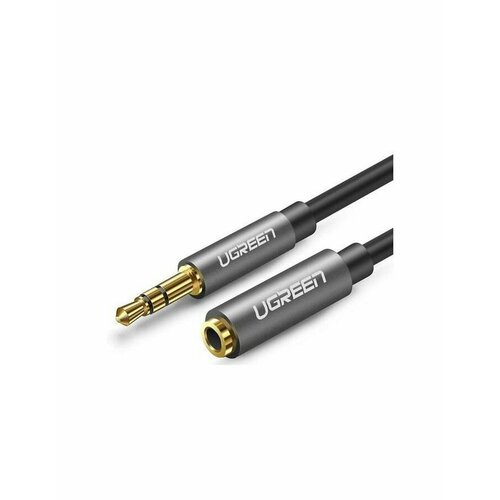 Кабель UGREEN AV118 (10594) 3.5mm Male to 3.5mm Female Extension Cable. 2м. черный type c male to female extension cable 1 5 m 3671 45 usb c type c male to female extension cable extensor wire connector