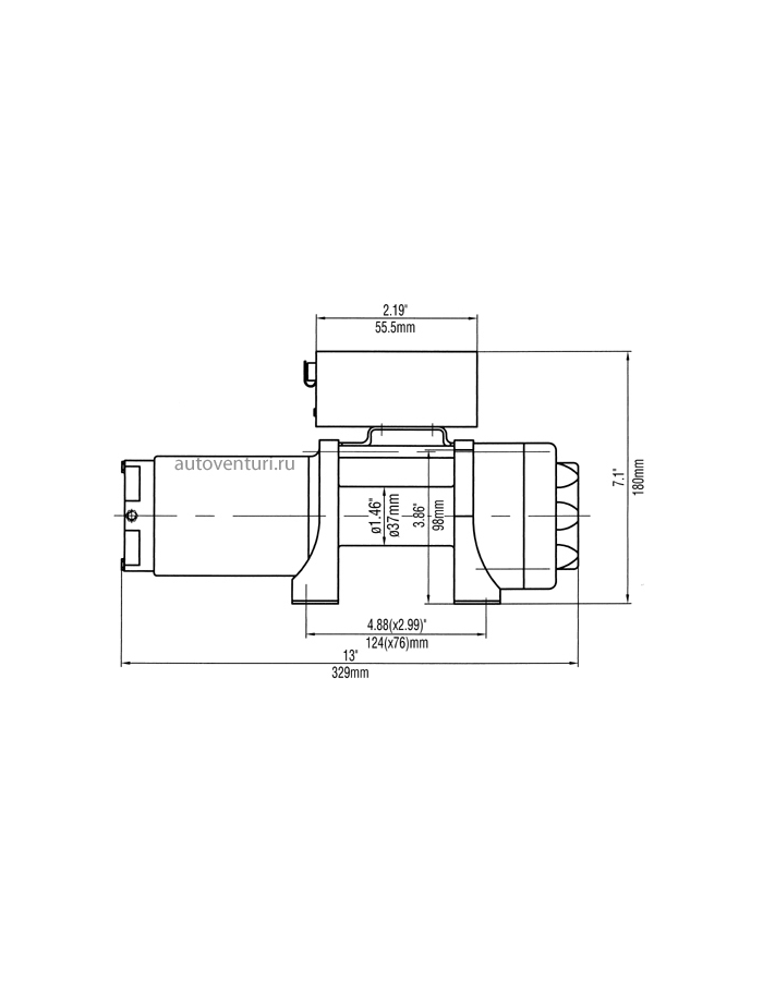 Лебёдка электрическая 12V Runva 3500A lbs 1588 кг