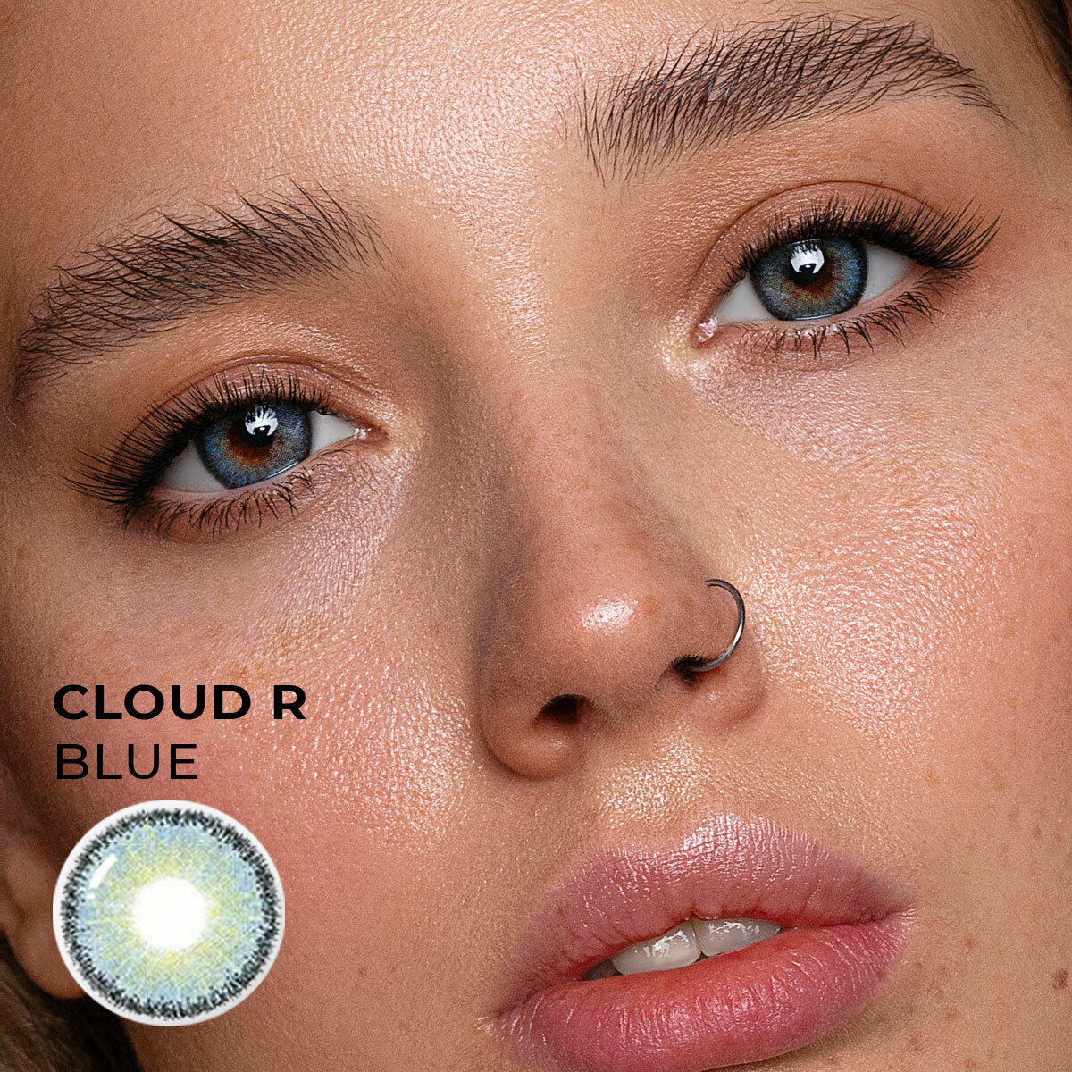 Цветные контактные линзы URBAN LAYER ru Cloud R Blue -4.0 / 14.0 / 8.6 / 2шт.