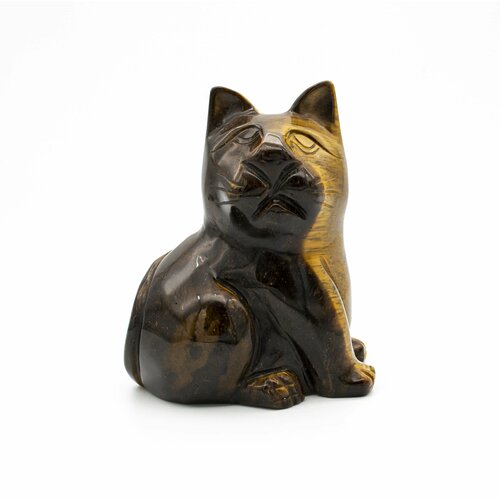 Статуэтка кота из тигрового глаза (435г)