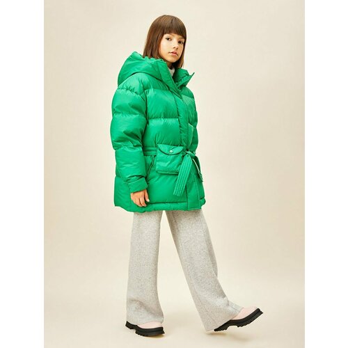 фото Куртка noble people зимняя, размер 146, зеленый