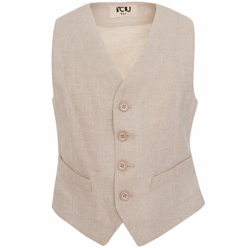 фото Жилет y-clu', размер 128, бежевый