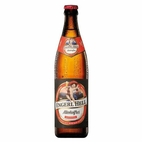 Пиво безалкогольное фильтрованное Engerl Hell Alkoholfrei, 0.5 л, 6 бут.