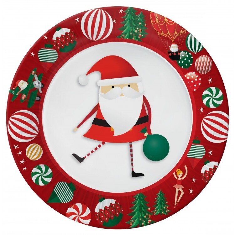 Набор бумажных тарелок ND Play Рождественская сказка, 6 штук, длина 180 мм (309404)