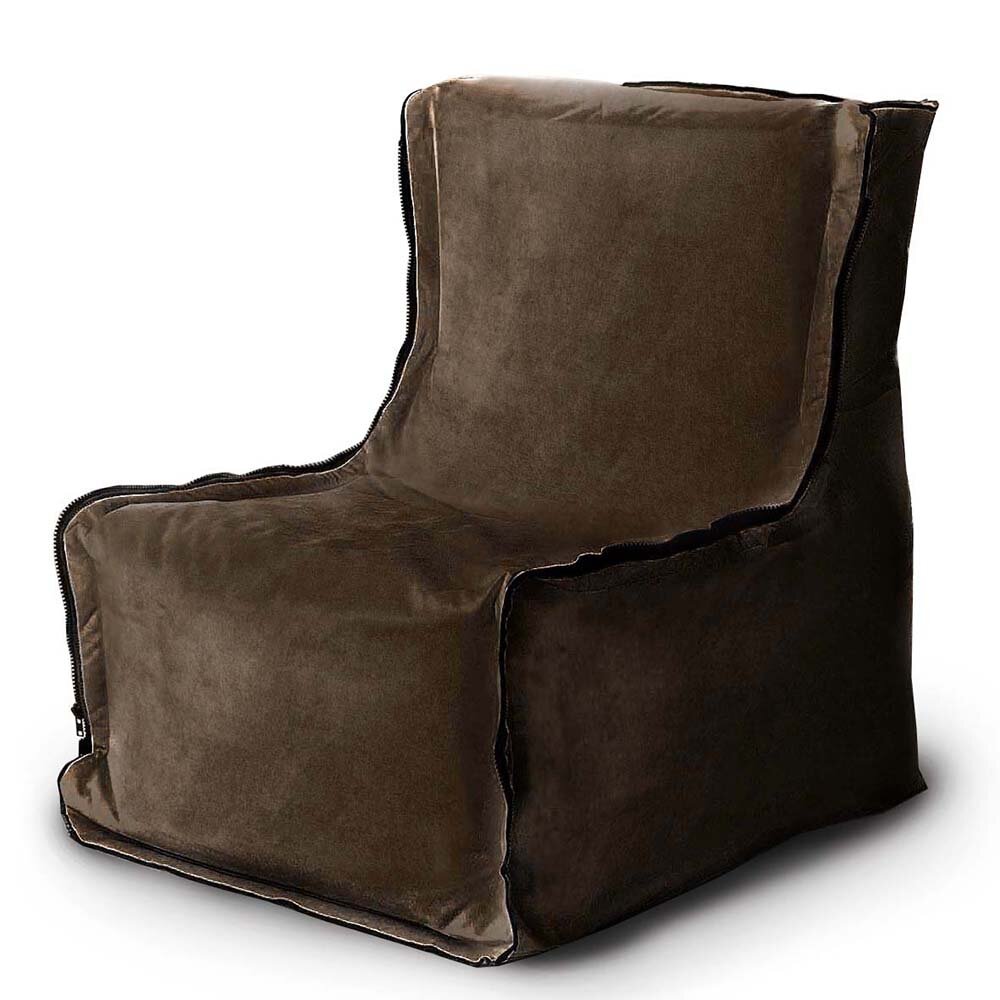 фото Bean Joy бескаркасное кресло Лофт, размер ХXXХL, мебельный велюр, бежевый