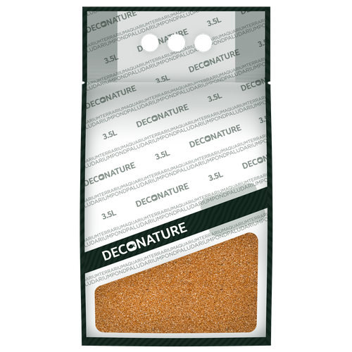 DECONATURE Песок кварцевый оранжевый "Gozo", фракция 0.4-0.8 мм, 3,5л