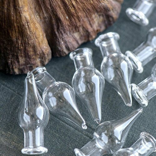 Бутылочки мини декоративные 5 шт./ бутылочки для рукоделия стеклянные, размер 35х14 мм