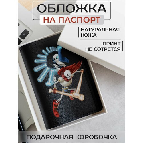 фото Обложка для паспорта russian handmade обложка на паспорт undertale op01958, черный