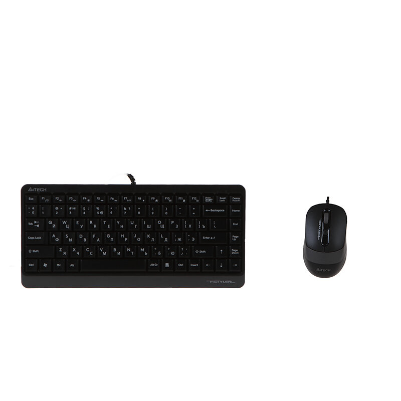 Клавиатура + мышь A4Tech Fstyler F1110 клав: черный/серый мышь: черный/серый USB