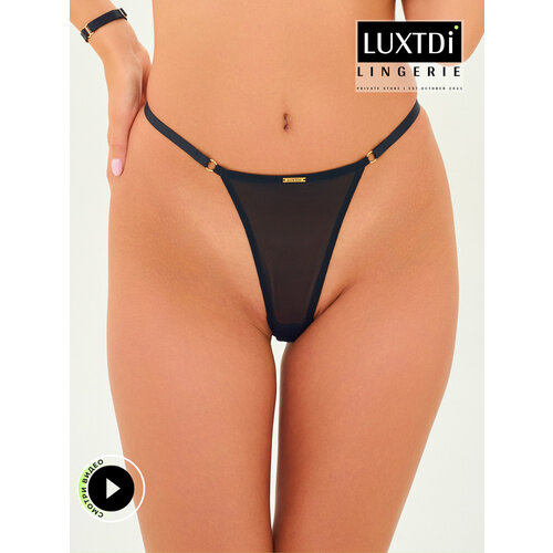 фото Трусы luxtdilingerie black shine, размер s, черный