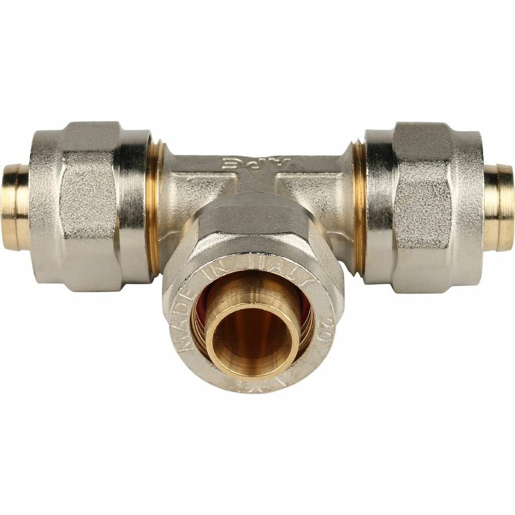 Тройник Stout 20х20х20 для PE-Xb/AL/PE-Xb равнопроходный