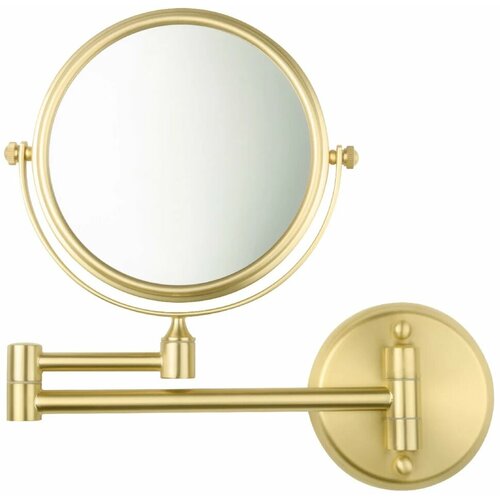 Зеркало косметическое Fixsen Hotel FX-31021G с 3x увеличением настенное золотой матовый 6360₽