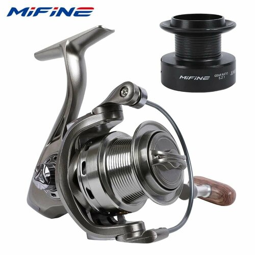 Катушка рыболовная MIFINE JUNIOR CARP 3000F, 8 подшипников, алюминиевая шпуля, фидерная, для спиннинга , для рыбалки