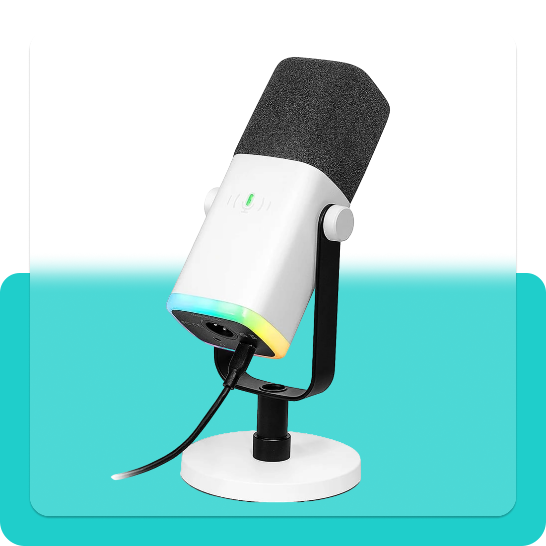 Микрофон Динамический USB/XLR микрофон Fifine AM8W White — фото 1