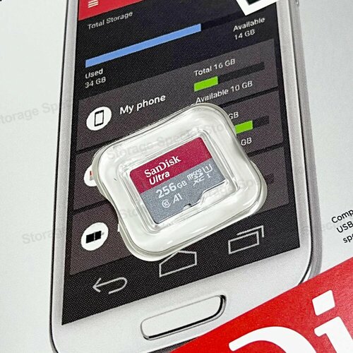 SanDisk Ultra microSDXC карта памяти, A1- 256GB