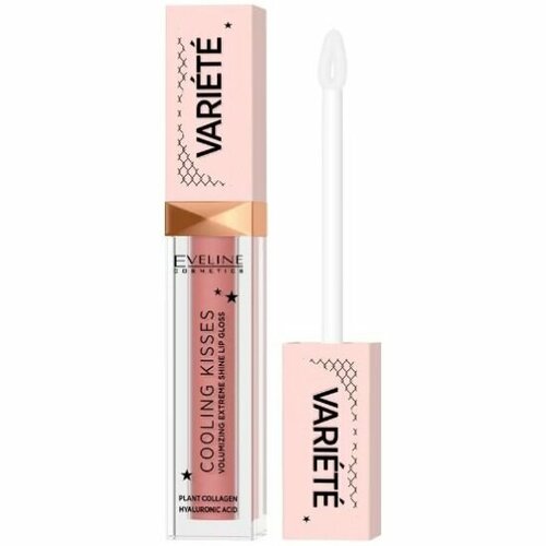 фото Eveline блеск для увеличения объема губ variete cooling kisses охлаждающий, 6,8 мл, 03 eveline cosmetics