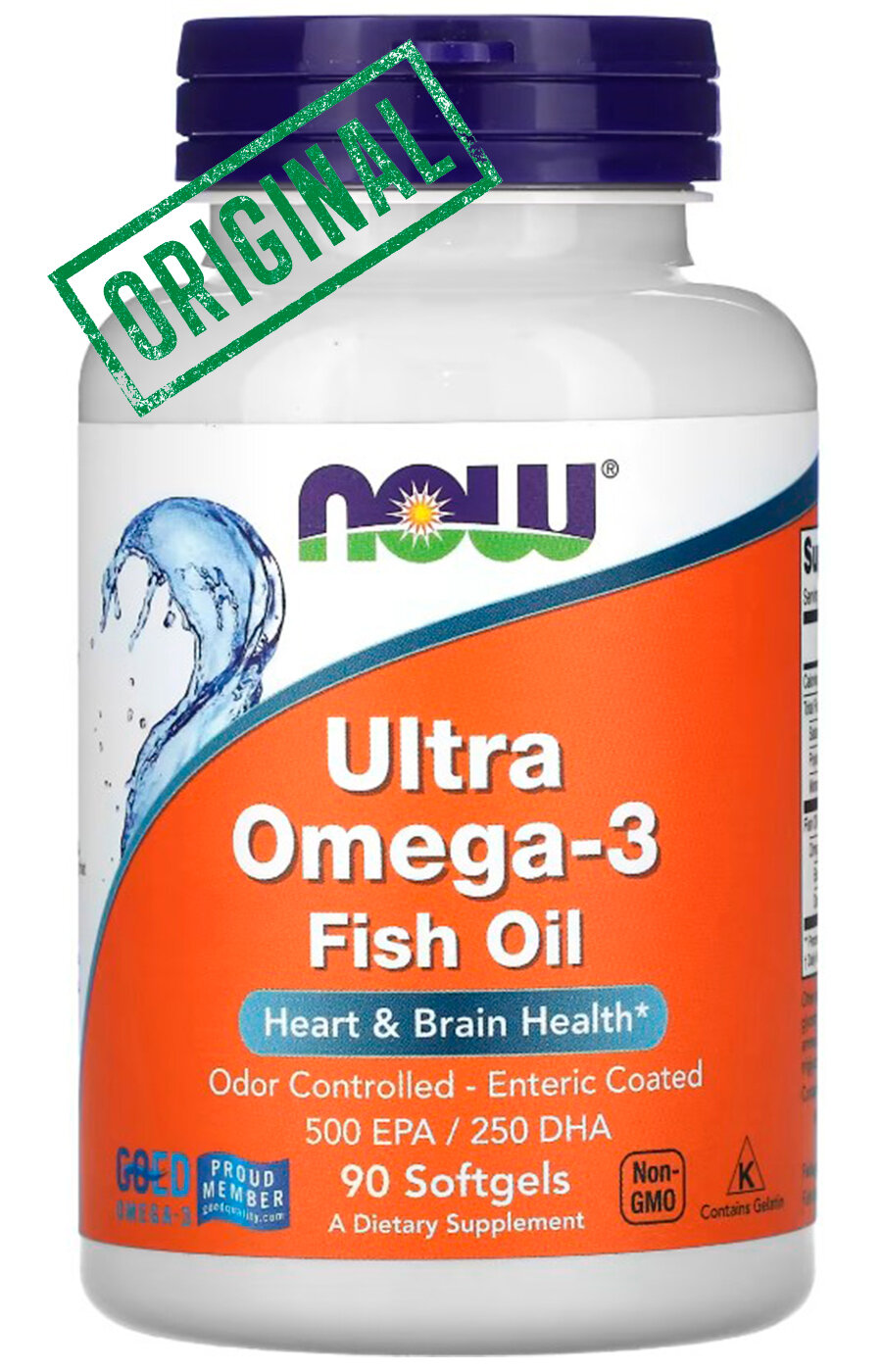 NOW Foods, Ultra Omega-3, ультра омега 3, рыбий жир, 90 капсул