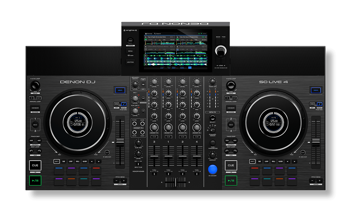 Denon DJ SC LIVE 4 DJ-контроллер  сенсорный дисплей 7" черный