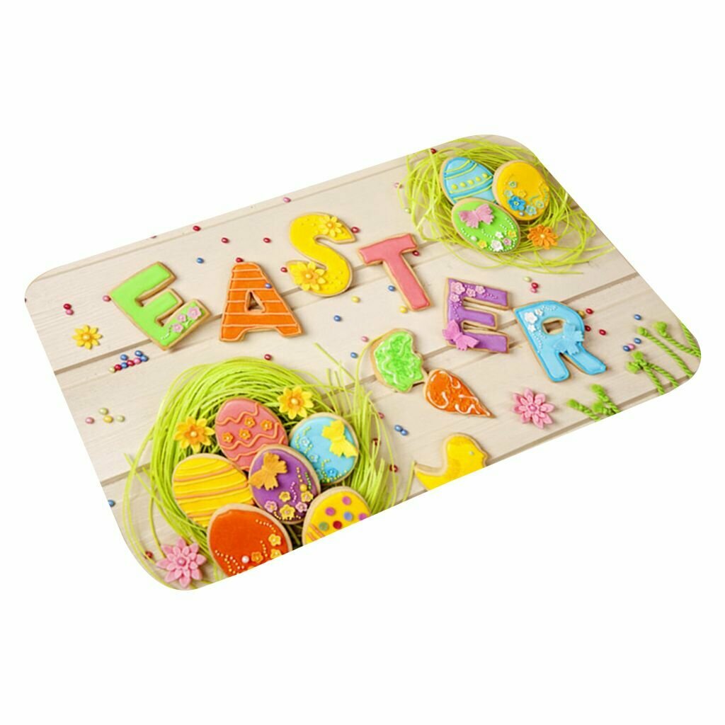 Пасхальные коврики с кроликами и цветами 23,6x15,7 дюйма