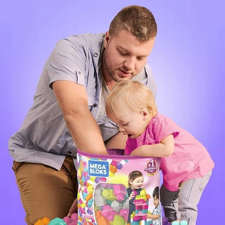 Конструктор Mega Bloks First Builders Розовый в сумке, 80 деталей - фото №8
