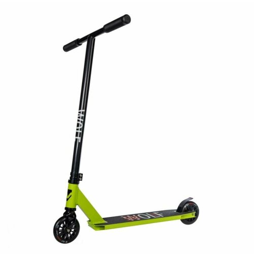 Самокат трюковый Novatrack Wolf 10, зеленый 110P. WOLF. BGN24