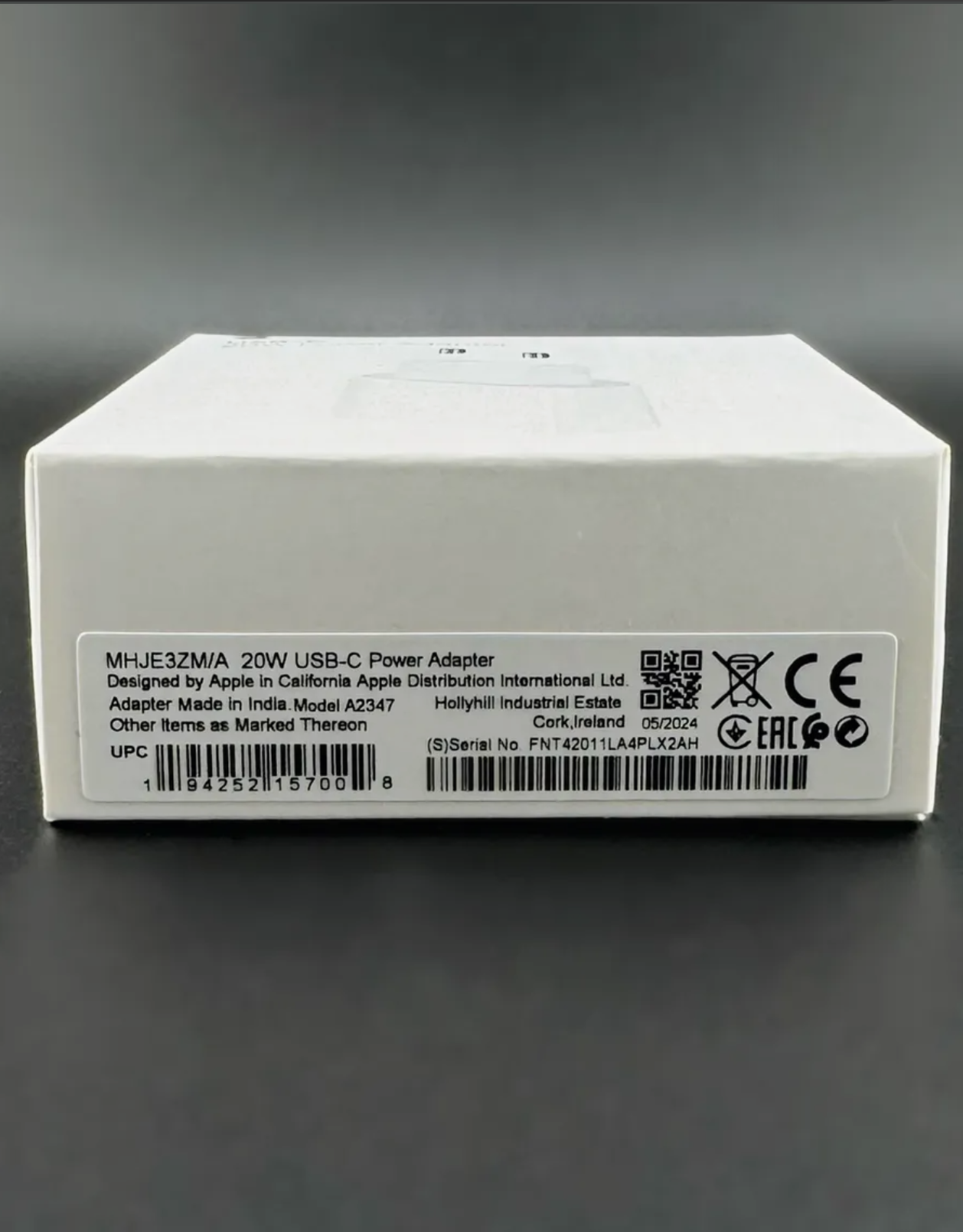 Сетевое зарядное устройство ОРИГИНАЛ 20W USB-C адаптер питания для Apple iPhone iPad — фото 1