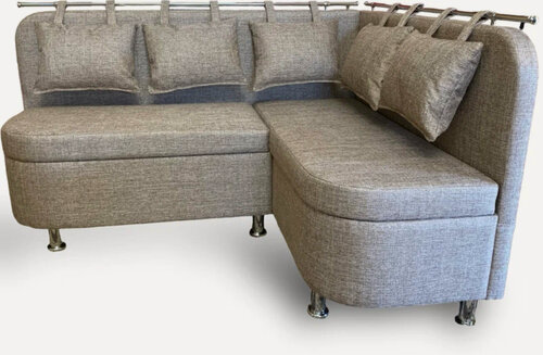 Изображение товара Кухонный уголок (диван) "Элегант" светло-коричневый правый с ящиками