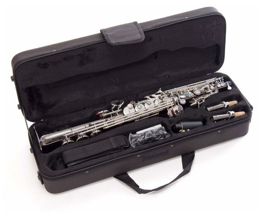 JP043BS Саксофон сопрано Bb, прямой, черный/серебро, John Packer — фото 1