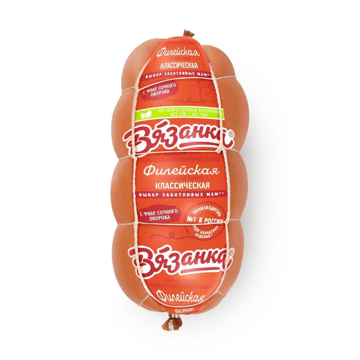 Колбаса Вязанка Филейская, варёная, свинина/курица/говядина, 450 г