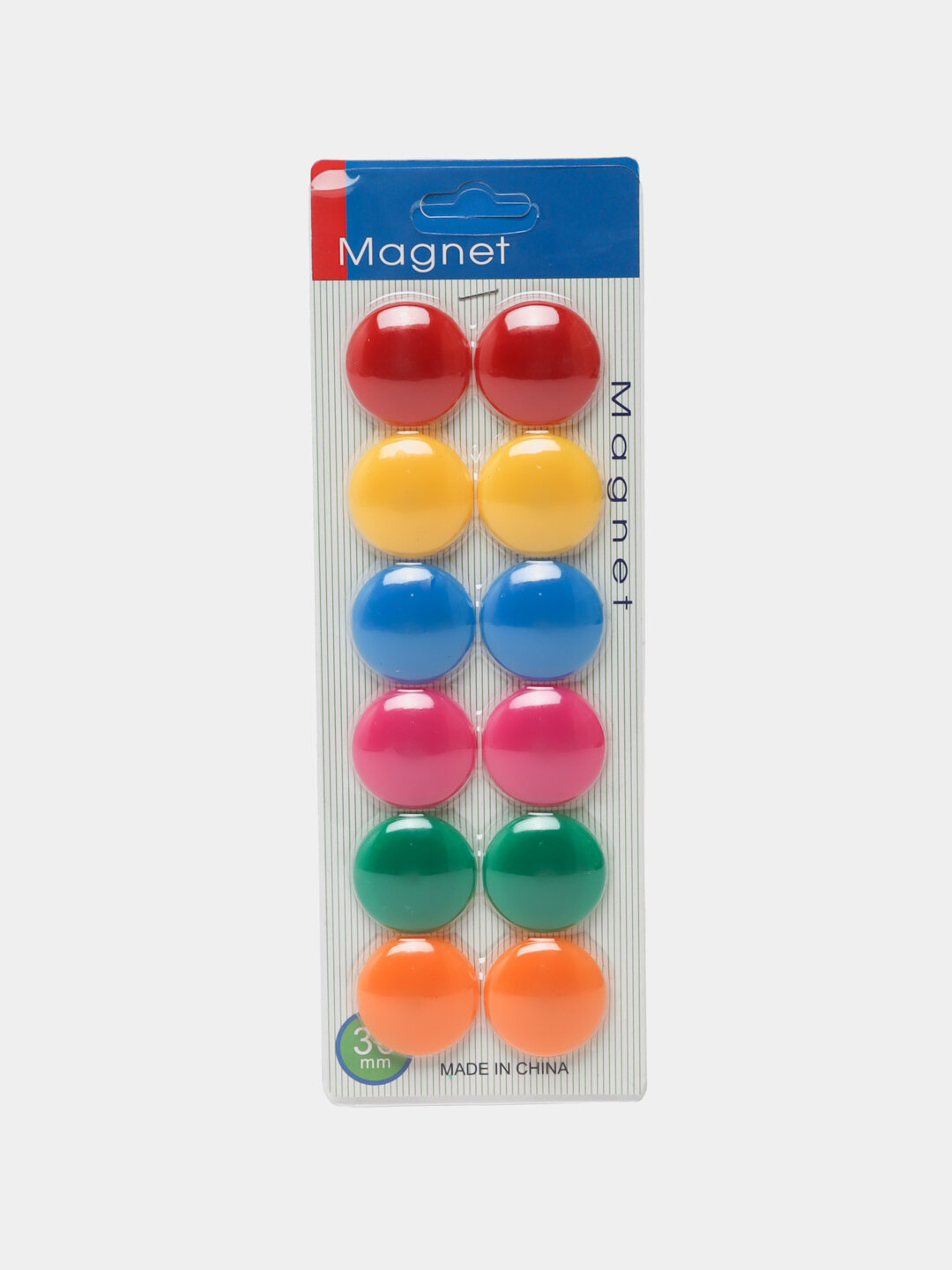 Набор магнитов, для классной доски и холодильников, 30 мм 12 шт