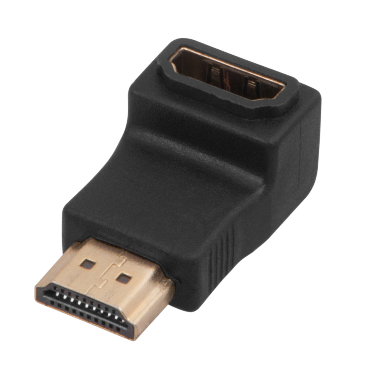 Угловой переходник Rexant серии GOLD с технологией вакуумного напыления (гнездо HDMI - штекер HDMI)