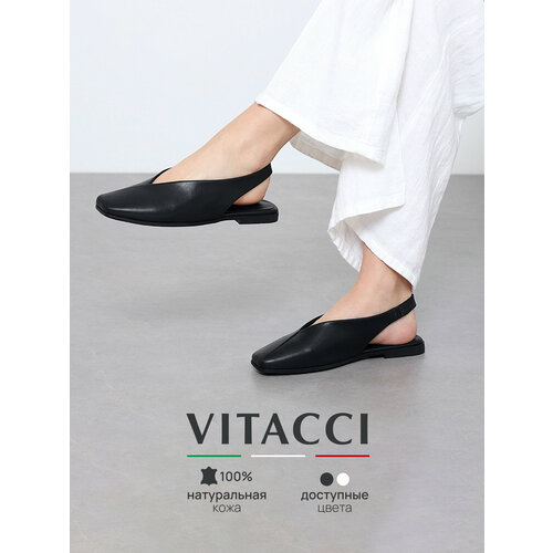фото Туфли слингбэки vitacci, размер 37, черный