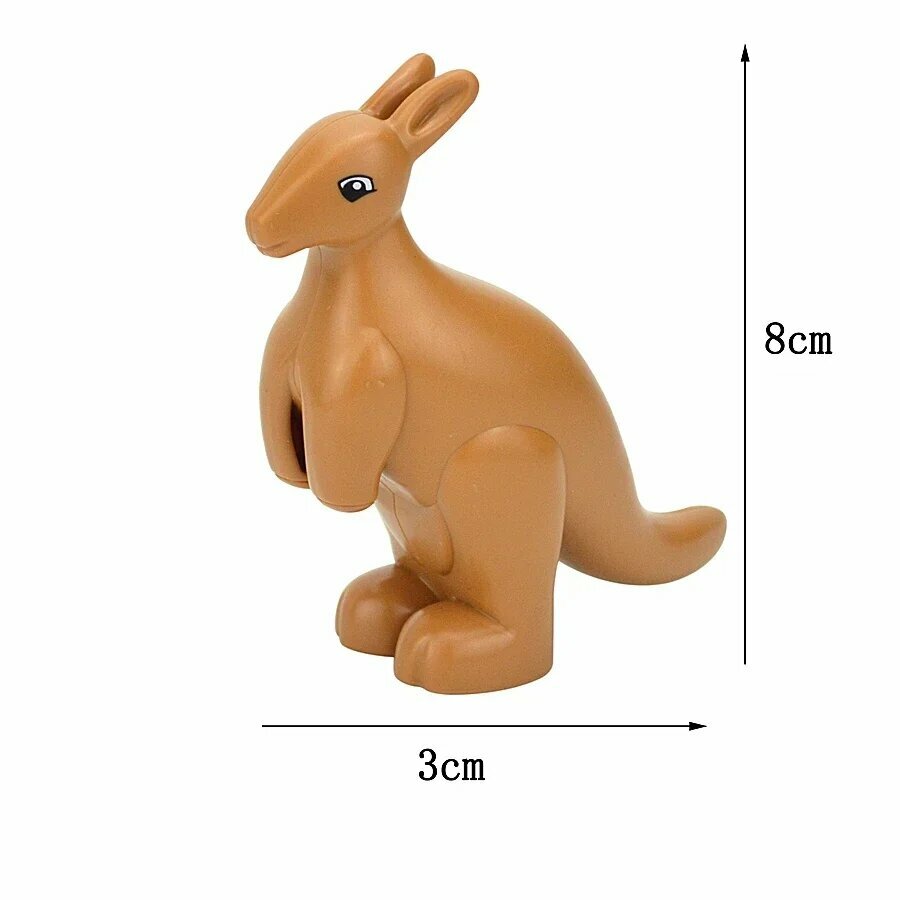 Строительный блок животное Кенгуру, Коричневый, kangaroo B