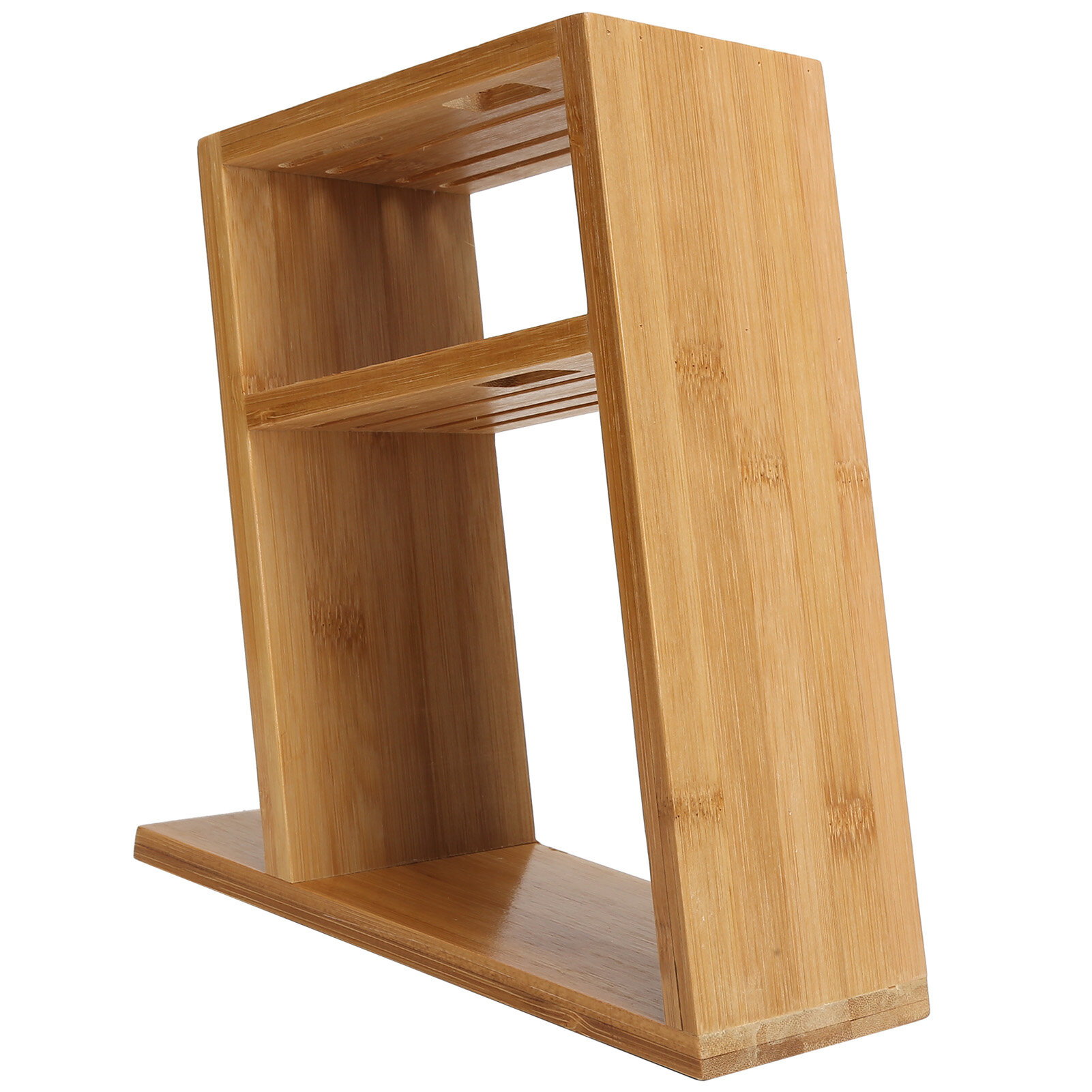 Картинки Держатель бамбукового ножа наклоненных кухонных ножов Многофункциональный бамбуковый стойка Полово Вентиляция кухонные принадлежности