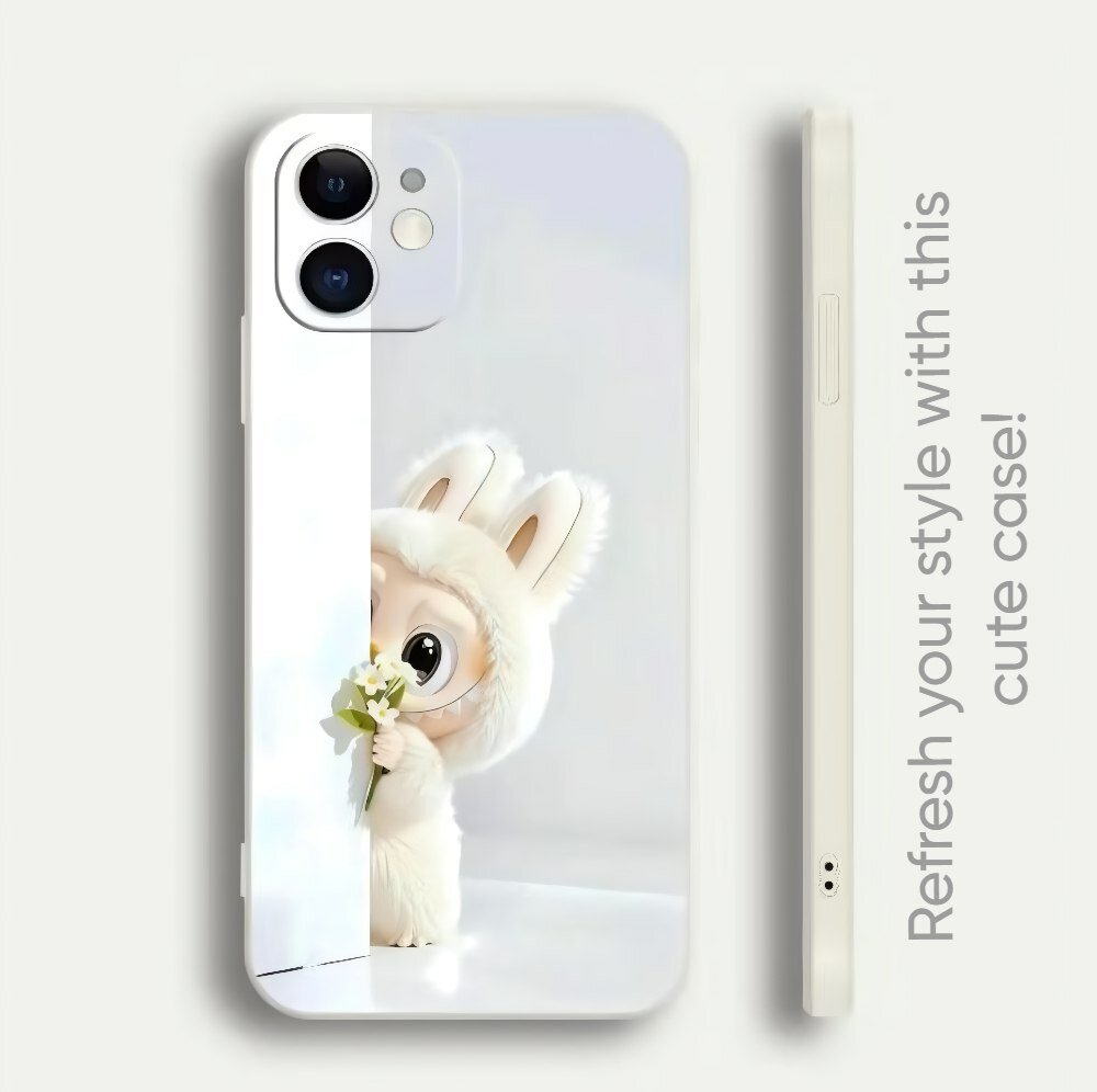Чехол Labubu White для iPhone 16 Pro — фото 1