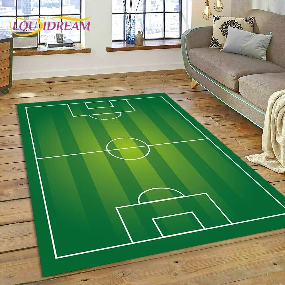 LOUSIDREAM 3D Футбол Ковёр Зеленый, 50x80cm, 9