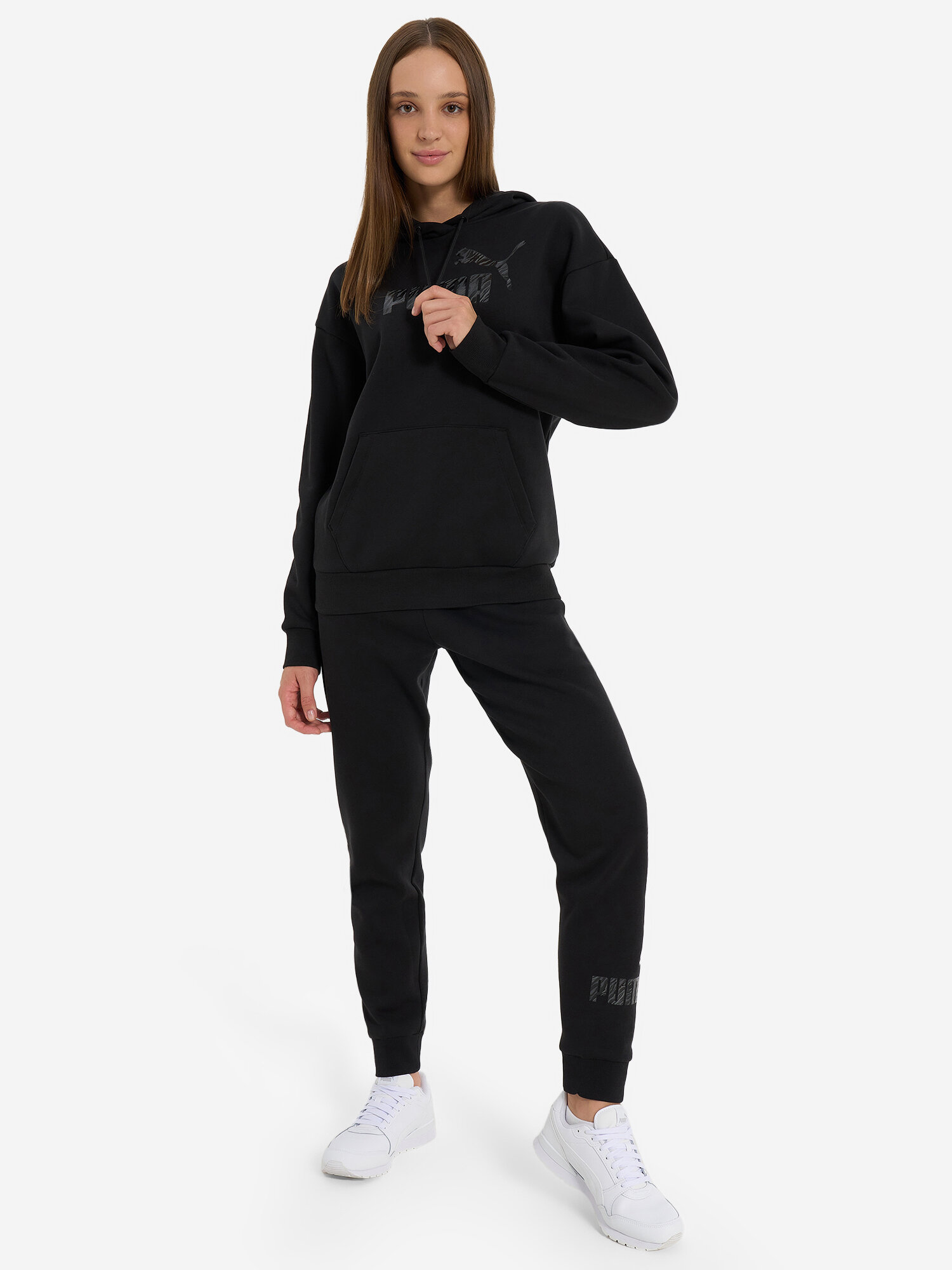 Худи спортивное PUMA, размер S, , черный — фото 1