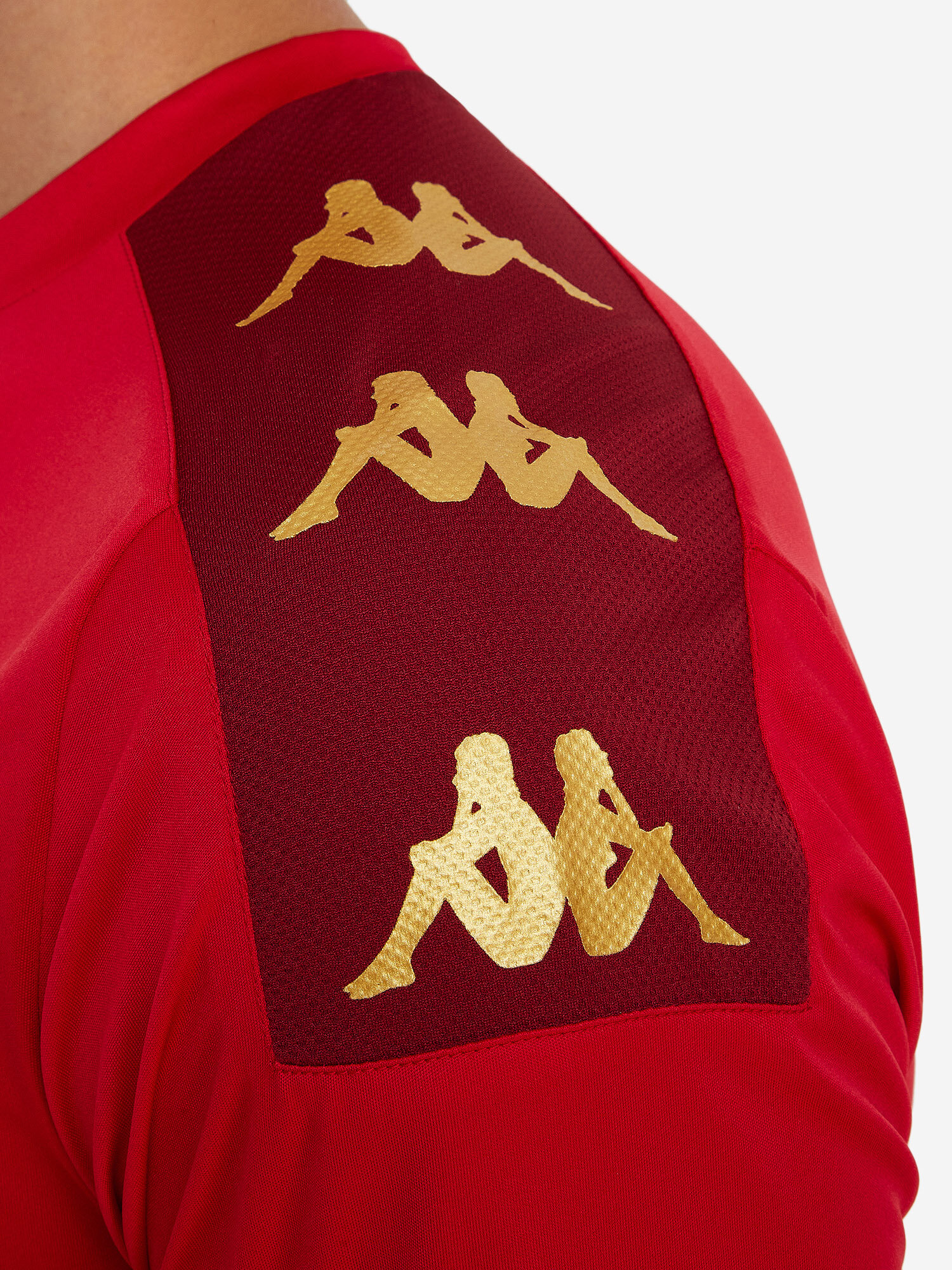 Футболка спортивная Kappa, размер XL, темно-красный — фото 1