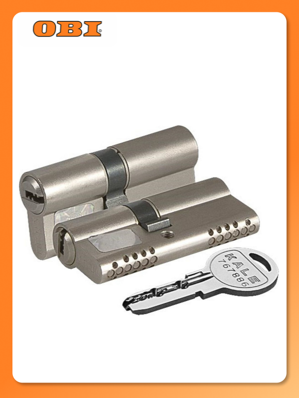 Цилиндр Kale Kilit 164 OBS SNE/100 мм (45+10+50) ключ/ключ никель
