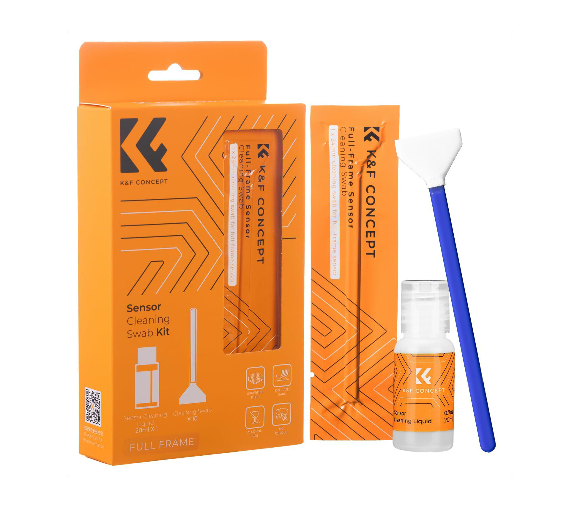 Шваброчки для чистки матриц K&F Concept 1617, для Full Frame камер