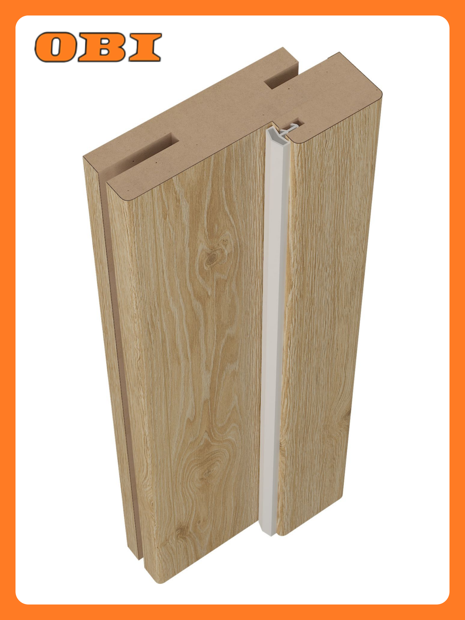 Дверная коробка BELWOODDOORS телескопическая дуб бежевый 207 см x 7 см x 74 см